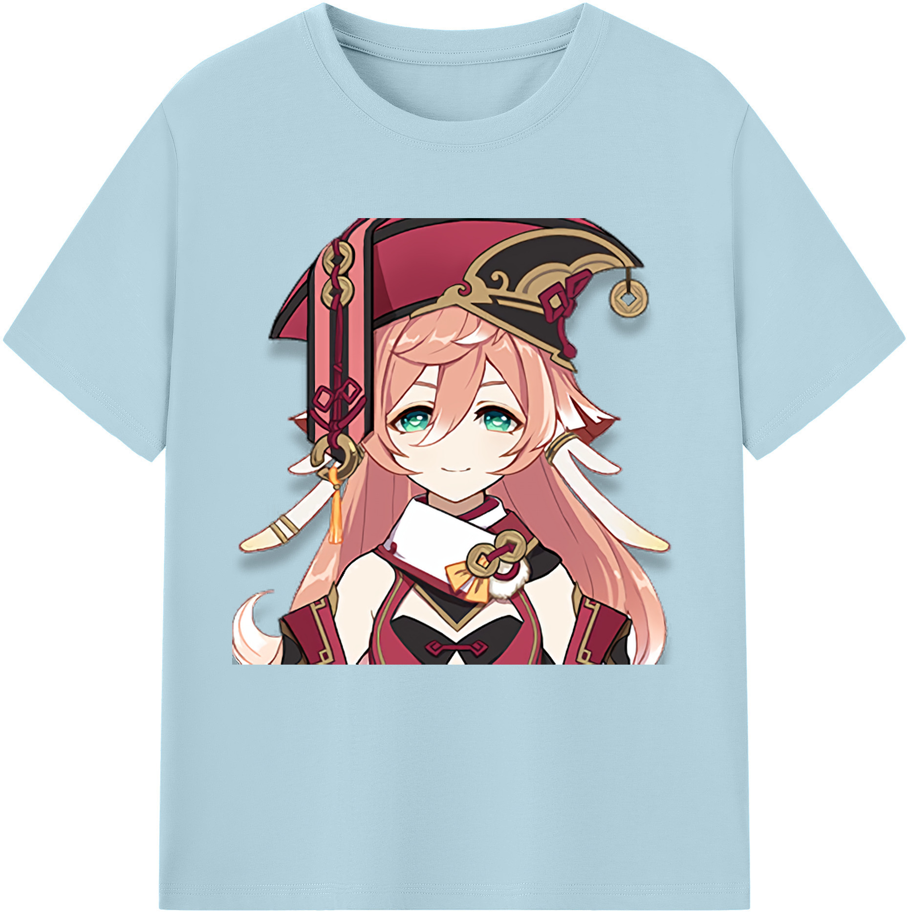 げんし神 ヤンフェイ genshin Yanfei 綿100％半袖Tシャツ（フロントプリント）